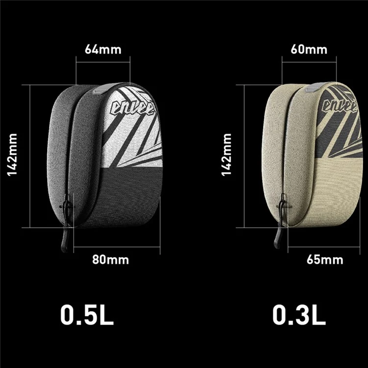 ENLEE E22901 600D Polyester Mountain Bike Saddle Bag Repair Tool Storage Tail Bag - Noir / L