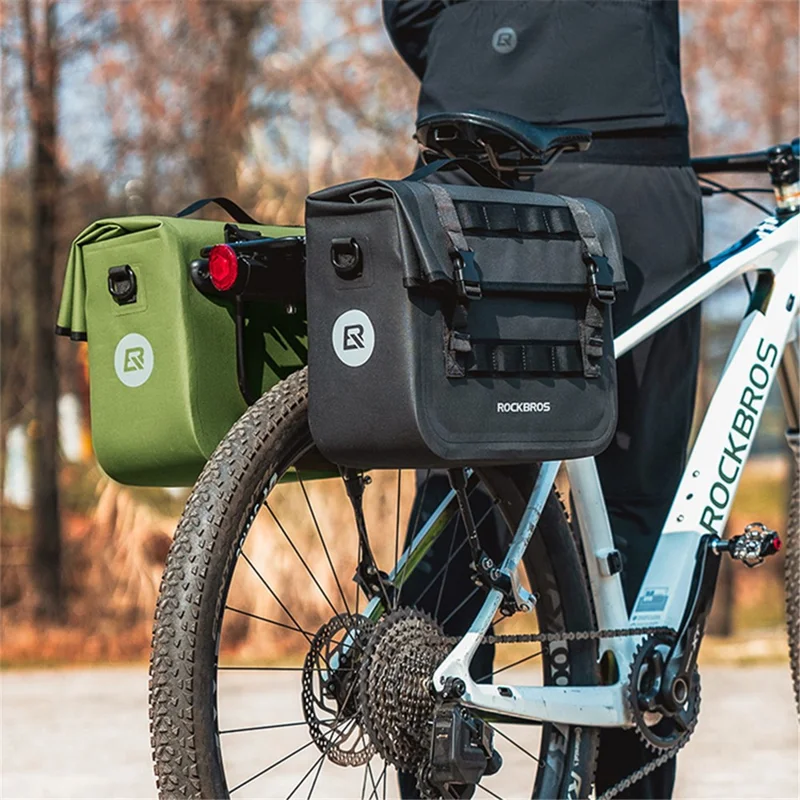 ROCKBROS AS-127 Велосипедная задняя стойка для хранения сумки из полиэстера 600D MTB Road Bike Tail Pack - Черный