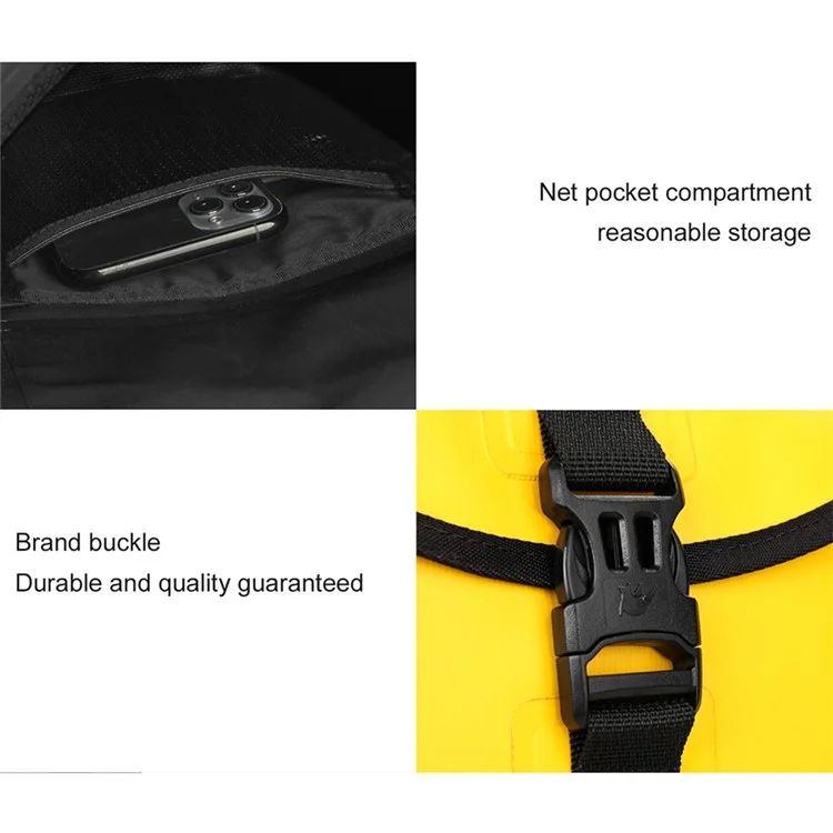 RHINOWALK F80 3,5-L-Motorradtasche, wasserdichte Aufbewahrungstasche mit Schultergurt - Schwarz