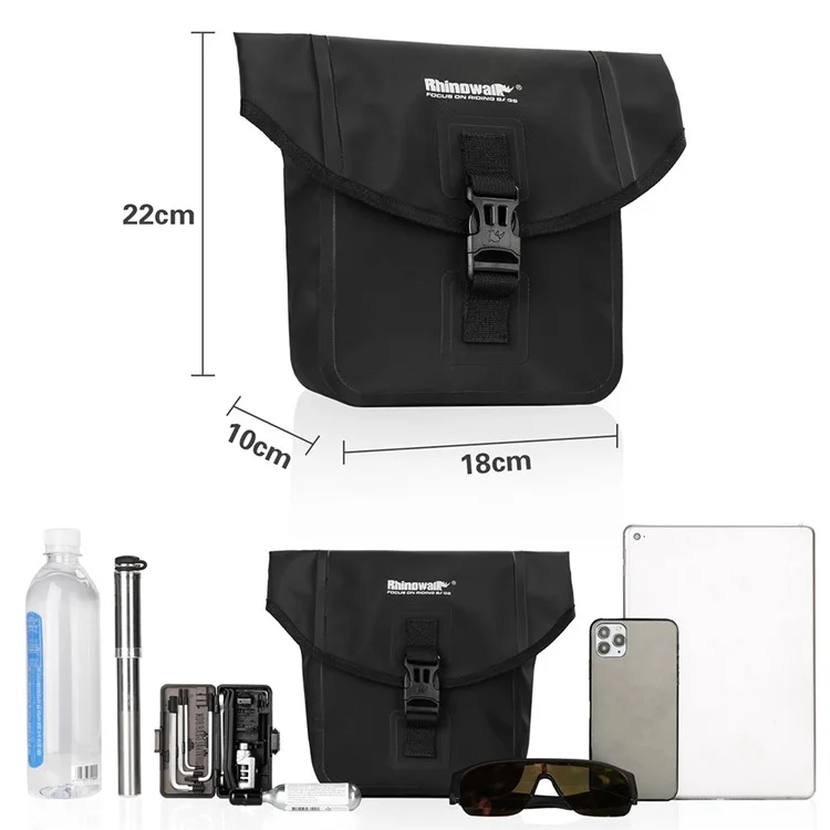 RHINOWALK F80 3,5-L-Motorradtasche, wasserdichte Aufbewahrungstasche mit Schultergurt - Schwarz