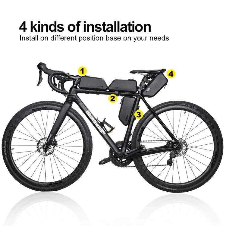 RHINOWALK K30 1.5L Waterproof Bicycle Top Tube Bag Mountain Bike Front Beam Bag