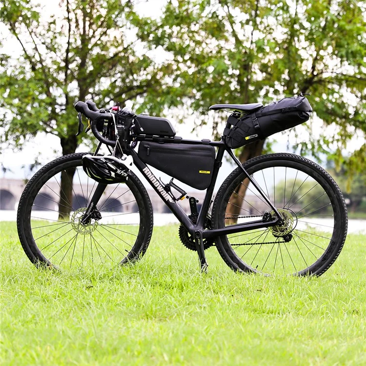 RHINOWALK RK5110 10L Bike Rear Saddle Bag PVC Polyester Waterproof Bicycle Tail Storage Bag