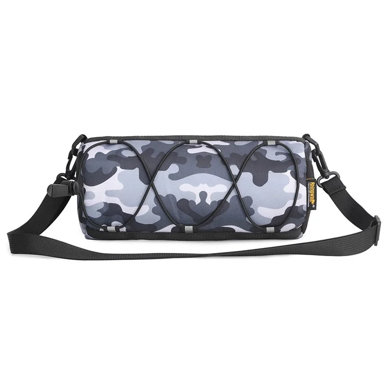 Bolsa de guidão de bicicleta RHINOWALK RK9103 900D Poliéster - Camuflagem Preta