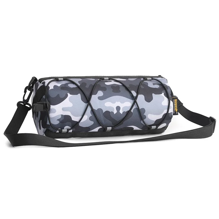 Bolsa de guidão de bicicleta RHINOWALK RK9103 900D Poliéster - Camuflagem Preta