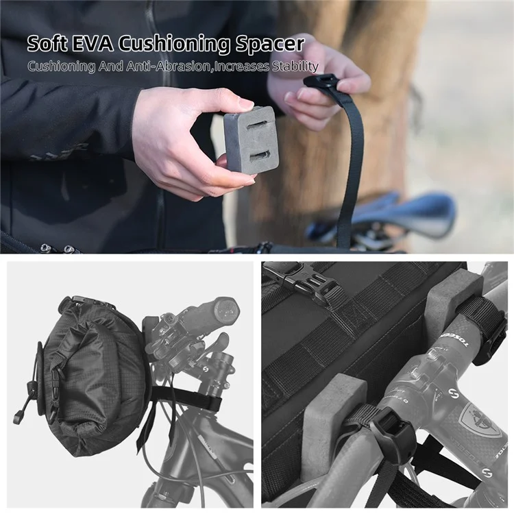 RHINOWALK RK9300 Wasserdichte Fahrrad-Lenkertasche, Umhängetasche, Fahrradtasche