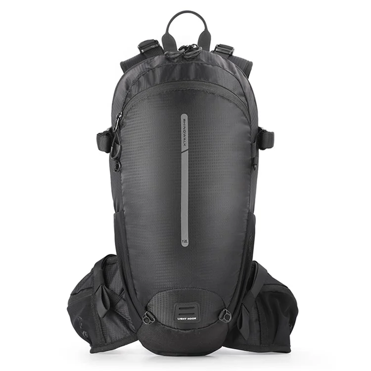 RHINOWALK RK8202 12L Hiking Backpack Breathable Travel Bag Camping Climbing Daypack - Black