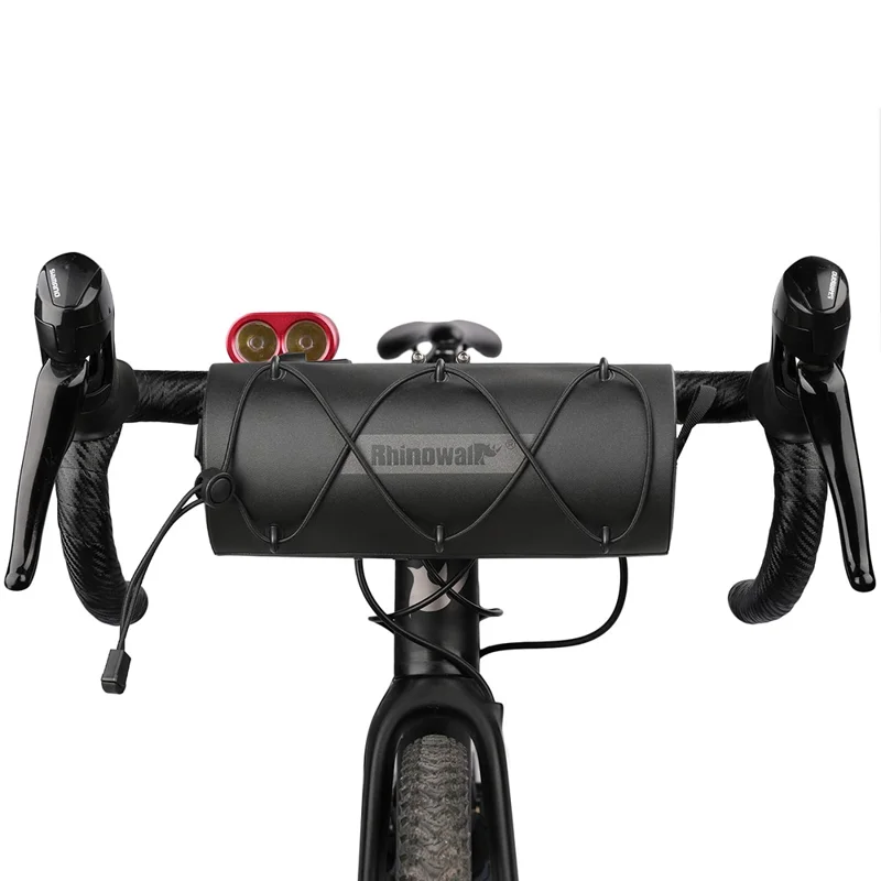RHINOWALK RK9109 Polyester Crossbody Bag Bike Handlebar Tube Bag Cycling Pouch - Black