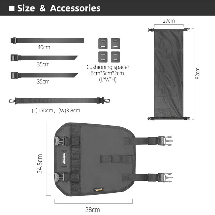 RHINOWALK RK9400 Bicycle Handlebar Roll Design Dry Bag with Waterproof Inner Bag