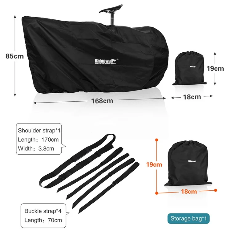 RHINOWALK RM262 Sac de rangement pour VTT 27.5 pouces / Vélo de route 700C Sacoche de transport légère