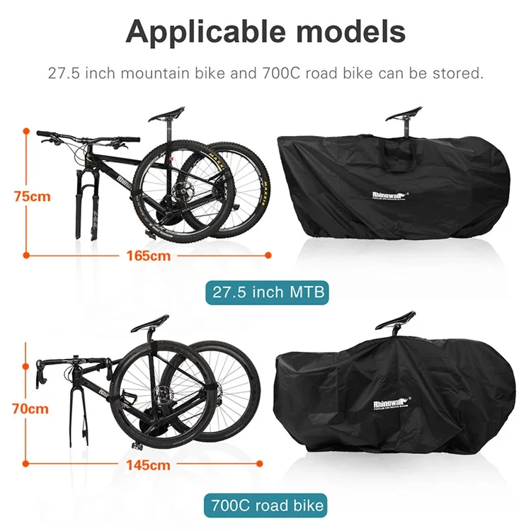 RHINOWALK RM262 Sac de rangement pour VTT 27.5 pouces / Vélo de route 700C Sacoche de transport légère
