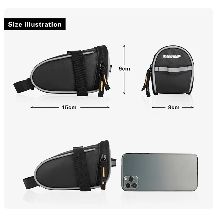 RHINOWALK T604 Fahrrad Rücksitztasche, Polyester, reflektierend, Fahrrad Heck-Aufbewahrungstasche