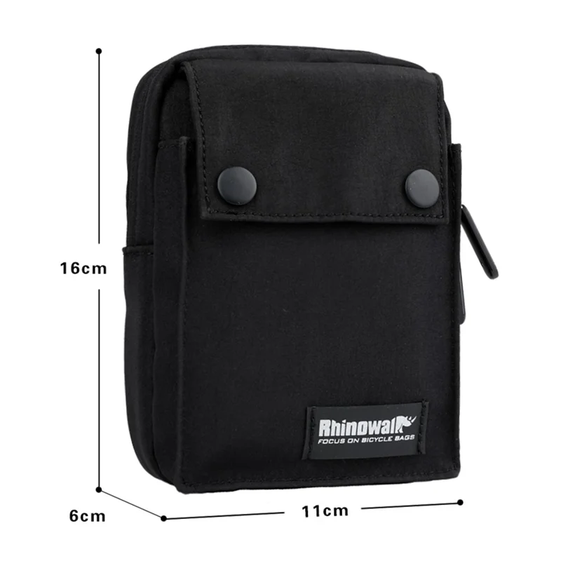 RHINOWALK X2010 1L Bike Handlebar Bag Waterproof Tool Bag Polyester Storage Bag - Black