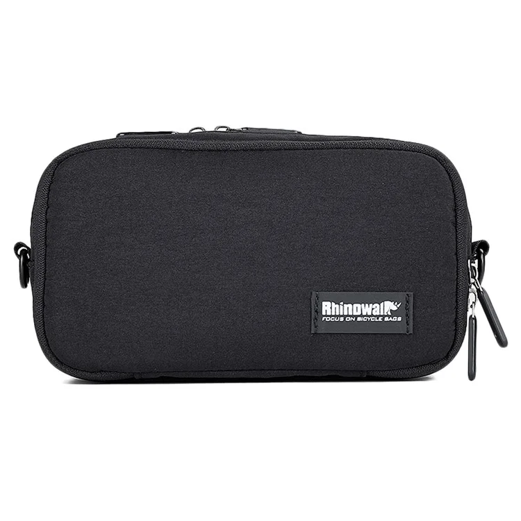 RHINOWALK X2011 Bike Handlebar Tube Bag MTB Frame Bag Polyester Cycling Pouch - Black
