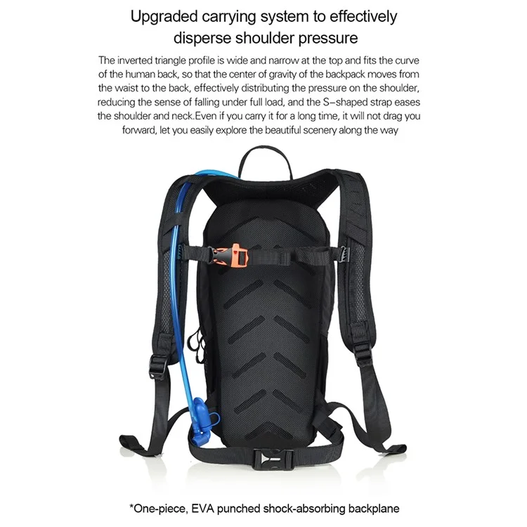 RHINOWALK X20801 20L Рюкзак для велоспорта Легкий для походов на улице Водонепроницаемый рюкзак - Черный