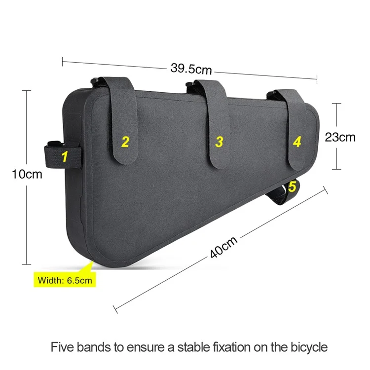 RHINOWALK X20654 Bike Triangle Tube Bag MTB Frame Bag TPU+Polyester Cycling Pouch