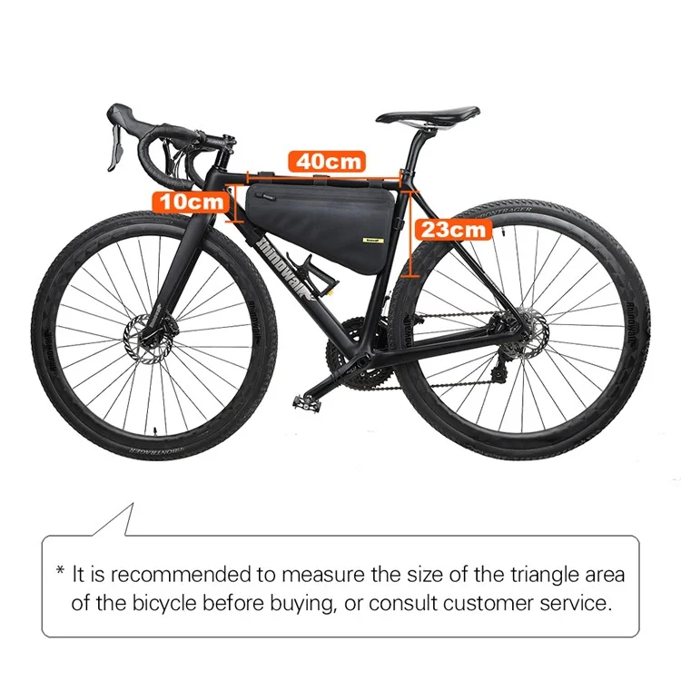 RHINOWALK X20654 Bike Triangle Tube Bag MTB Frame Bag TPU+Polyester Cycling Pouch
