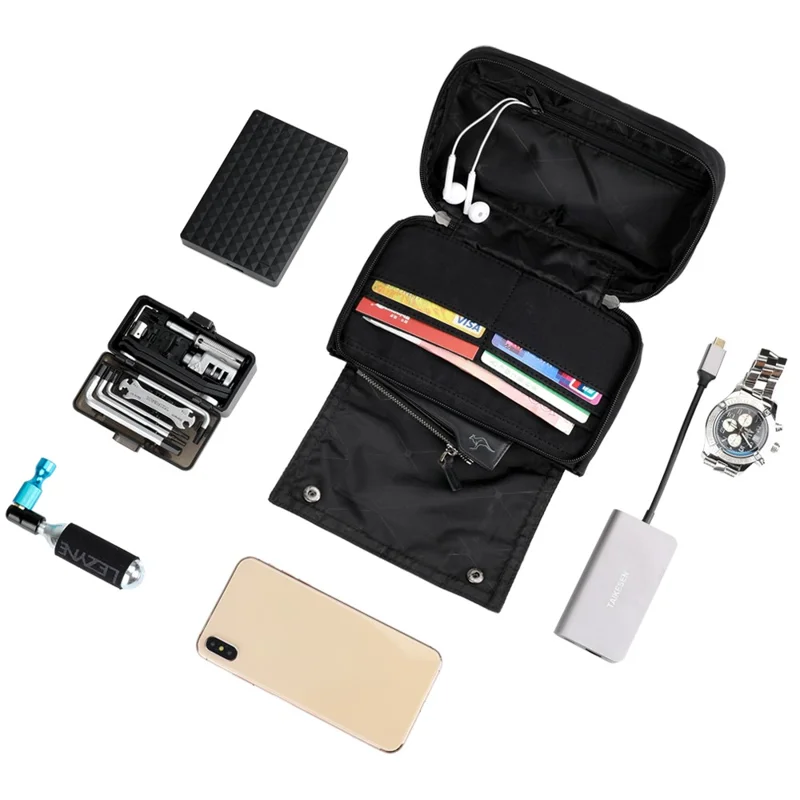RHINOWALK X2012 Polyester Multifunctional Bike Front Handlebar Bag with Shoulder Strap - Grey