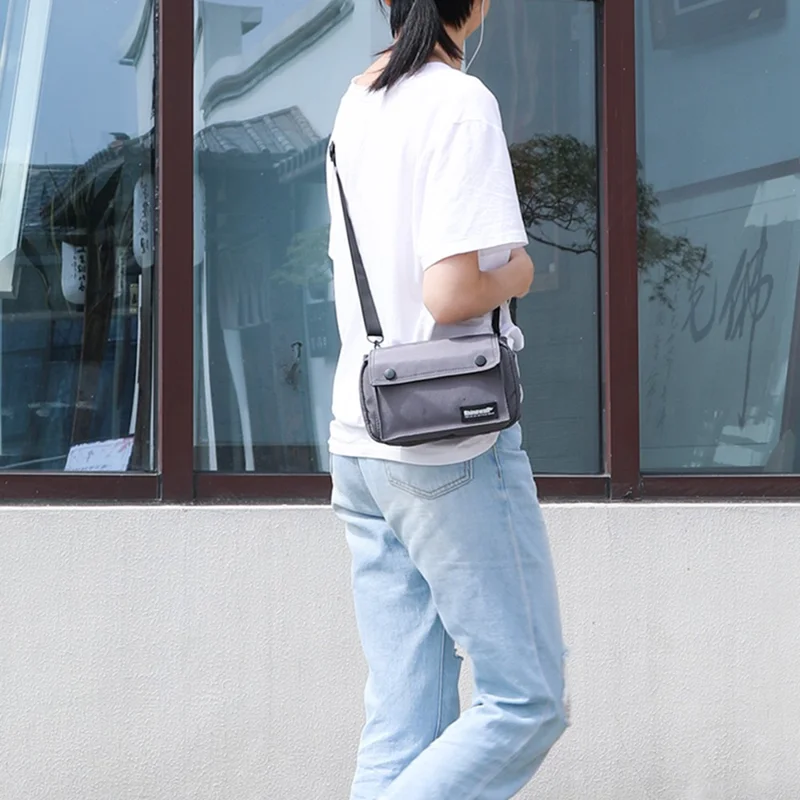 RHINOWALK X2012 Polyester Multifunctional Bike Front Handlebar Bag with Shoulder Strap - Grey