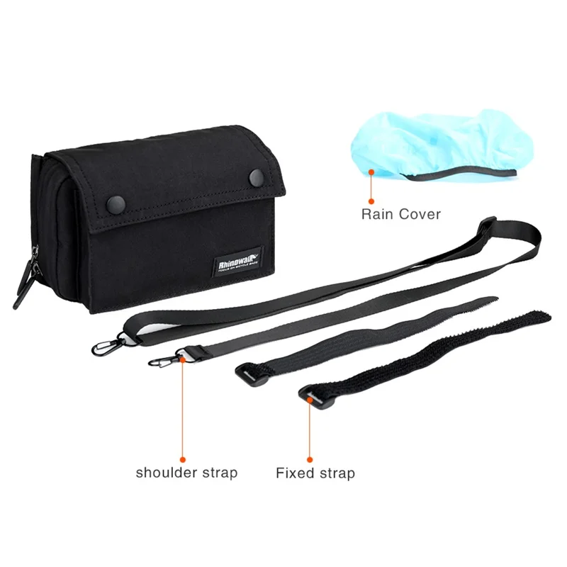 RHINOWALK X2012 Polyester Multifunctional Bike Front Handlebar Bag with Shoulder Strap - Grey