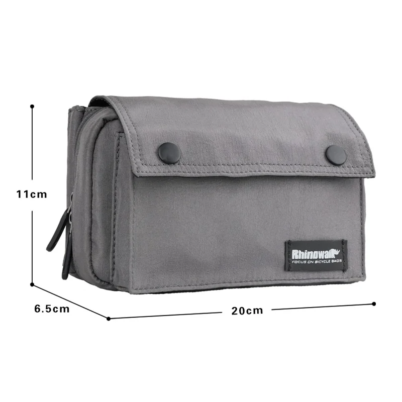 RHINOWALK X2012 Polyester Multifunctional Bike Front Handlebar Bag with Shoulder Strap - Grey