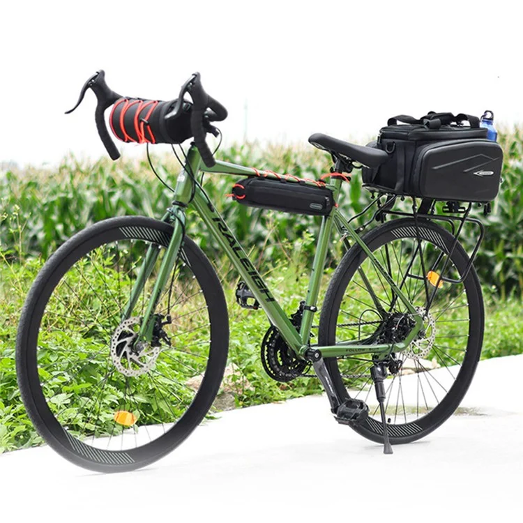 RZAHUAHU YA577 10L Waterproof Water Bottle Holder Bicycle Rear Rack Hard Shell Insulated Bag