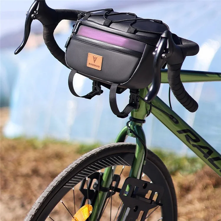 RZAHUAHU 597 3L Bicycle Handlebar Bag Waterproof Cycling Front Storage Bag