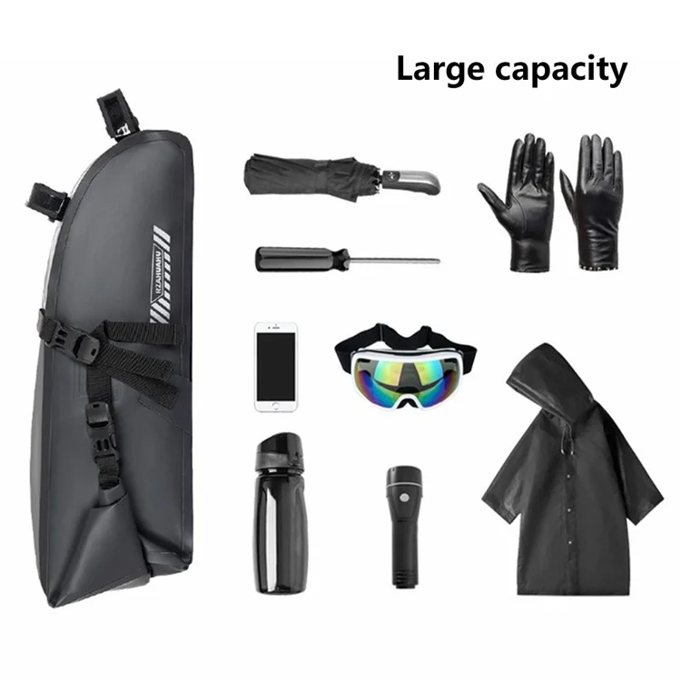 RZAHUAHU YA397-2 15L Large Capacity Bicycle Rear Bag Waterproof Cycling Storage Bag - Black