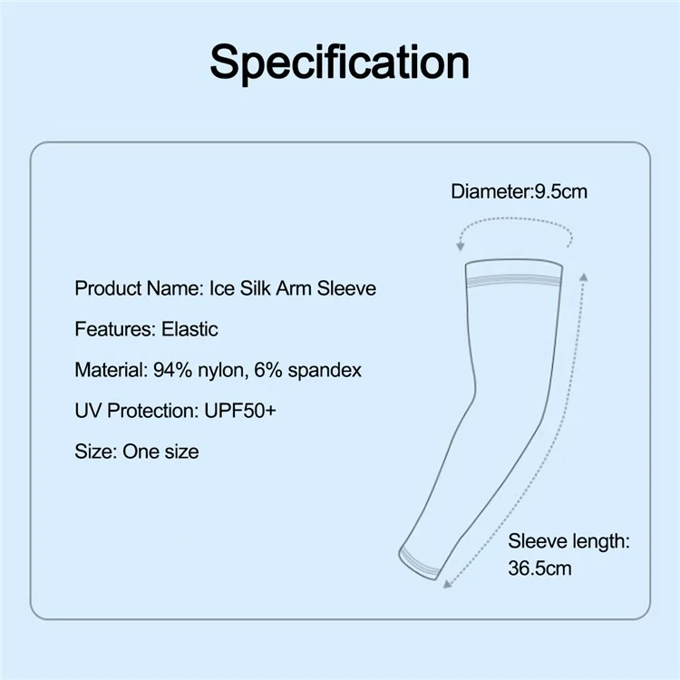 1 Pair UV Protection Arm Sleeves Outdoor Sports Compression Arm Covers Protectors for Men, Women - Black