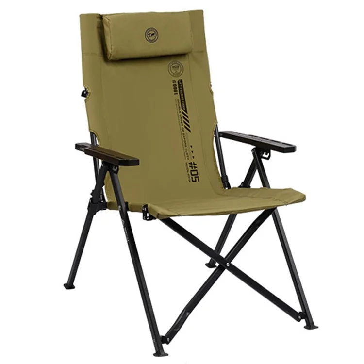SHINETRIP A507 4 Level Adjustable Recliner Outdoor Camping Folding Chair with Detachable Headrest - Sand