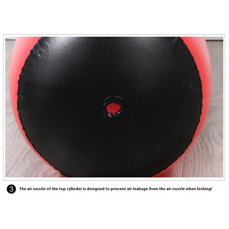 JY-0166 Saco de Boxe Inflável de 160cm em Pé Livre para Adultos e Crianças Treinamento Fitness - Vermelho