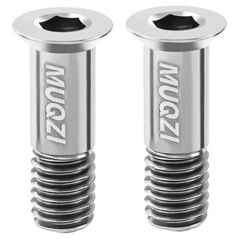 MUQZI 2Pcs Bicycle Derailleur Pulley Bolts Titanium Alloy M5 Jockey Wheel Screws for Mountain / Road Bike Gear Tensioner - Titanium