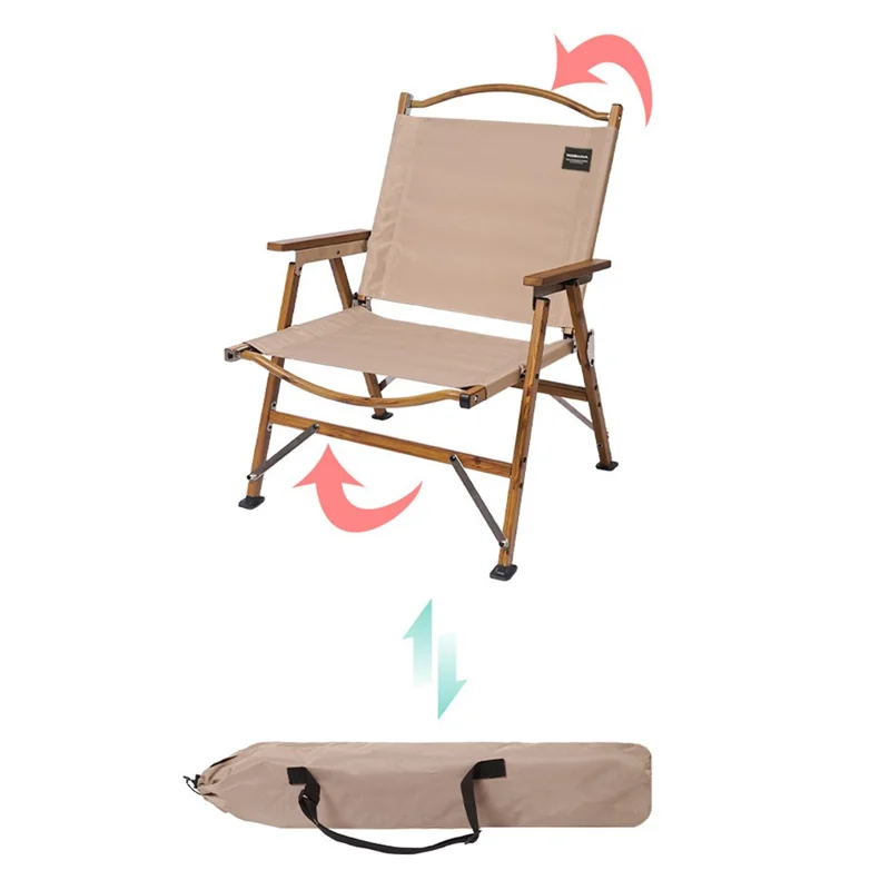 NOBANA Silla Plegable de Camping y Mochilero Portátil - Caqui