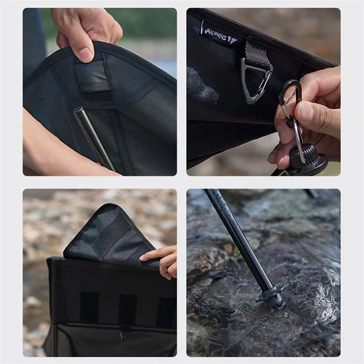 SHINETRIP A429 Camping Fishing Folding Chair High Back Portable Moon Chair Beach Hiking Picnic Seat - Sandy