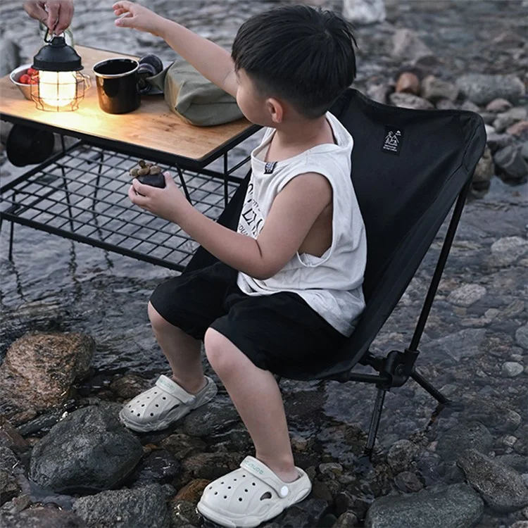 SHINETRIP A429 Camping Fishing Folding Chair High Back Portable Moon Chair Beach Hiking Picnic Seat - Sandy