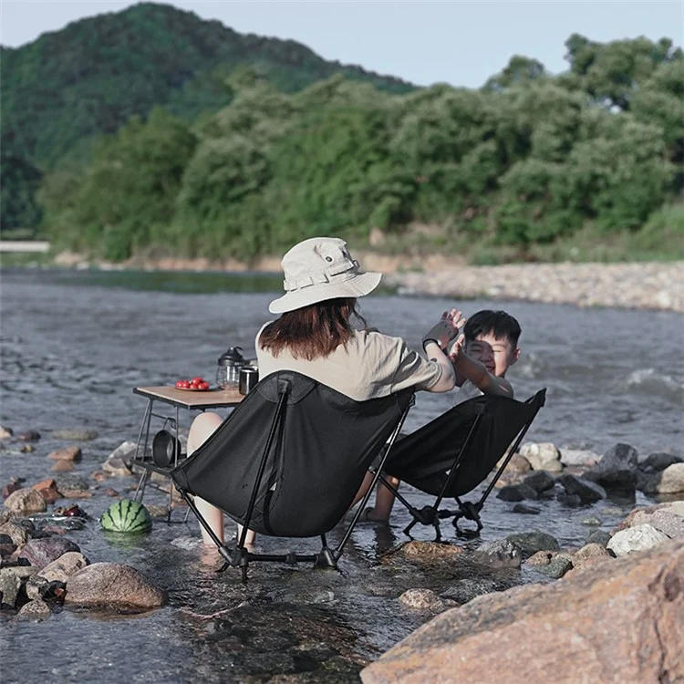 SHINETRIP A429 Camping Fishing Folding Chair High Back Portable Moon Chair Beach Hiking Picnic Seat - Sandy