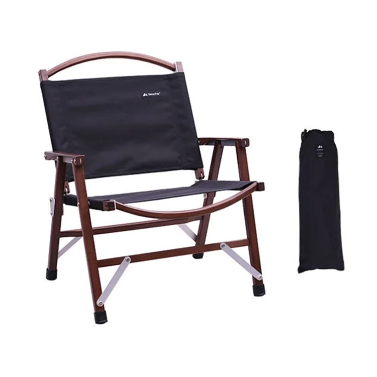SHINETRIP A375 Outdoor Portable Holzstuhl Black Walnut Camping Klappstuhl - Schwarz