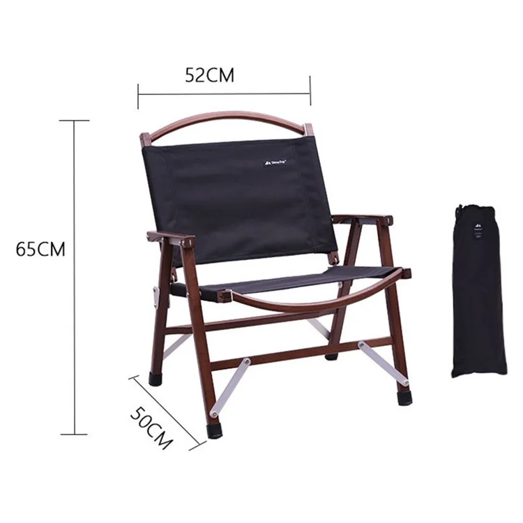 SHINETRIP A375 Outdoor Portable Holzstuhl Black Walnut Camping Klappstuhl - Schwarz