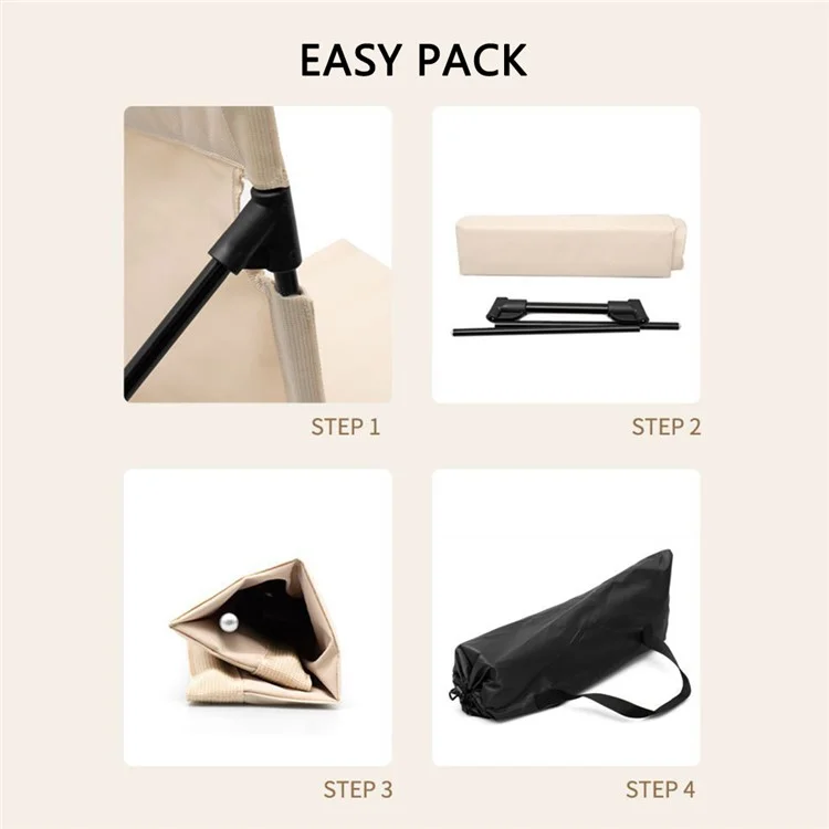 Chaise pliante de camping AOTU pour l'extérieur, le jardin, le parc, la sieste - Beige