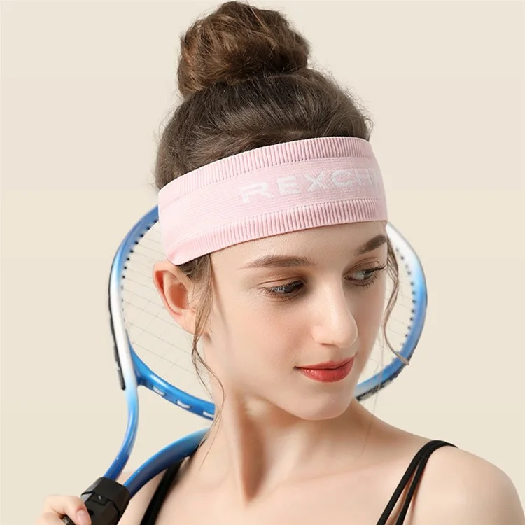 REXCHI XTJ98 Fascia Elastica per Allenamento Assorbente Sudore Fascia Sportiva per Capelli - Rosa