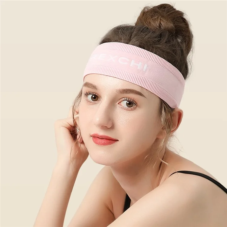 REXCHI XTJ98 Fascia Elastica per Allenamento Assorbente Sudore Fascia Sportiva per Capelli - Rosa