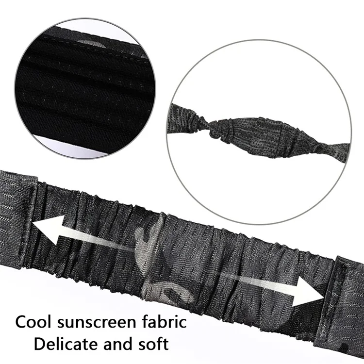 REXCHI XTJ97 Men's Headband Workout Sweatband Sports Hair Band Sweat-Absorbed Head Band - Black Camouflage