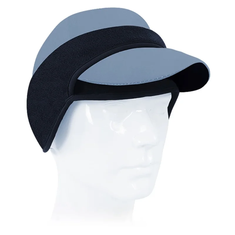 Autumn Winter Outdoor Warm Headband Polar Fleece Duckbill Cap Ear Forehead Protection Band (without Hat) - Navy Blue
