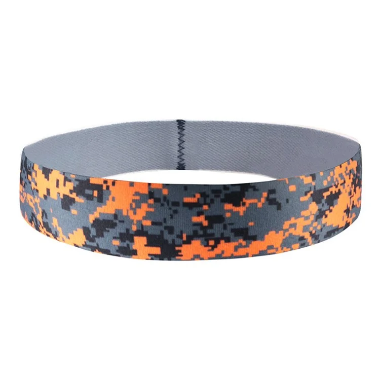 TD008 Sports Headband Sweat Wicking Fitness Hairband Men Women Basketball Running Sweatband - Orange