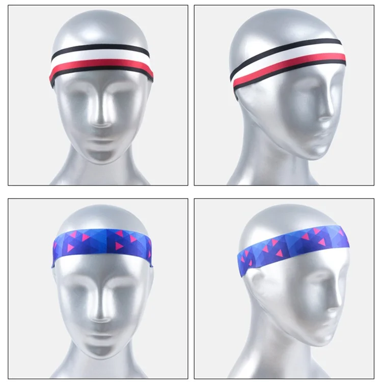 TD008 Sports Headband Sweat Wicking Fitness Hairband Men Women Basketball Running Sweatband - Orange