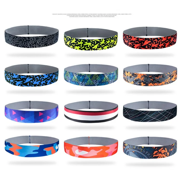 TD008 Sports Headband Sweat Wicking Fitness Hairband Men Women Basketball Running Sweatband - Orange