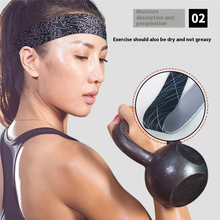 TD008 Sports Headband Sweat Wicking Fitness Hairband Men Women Basketball Running Sweatband - Orange