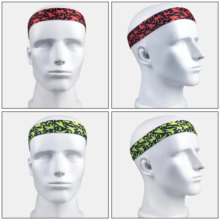 TD008 Sports Headband Sweat Wicking Fitness Hairband Men Women Basketball Running Sweatband - Orange