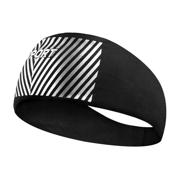 TD001 Faixa de Suor Esportiva Unissex Fitness Yoga Ciclismo Corrida Absorção de Umidade Elástica - Preto