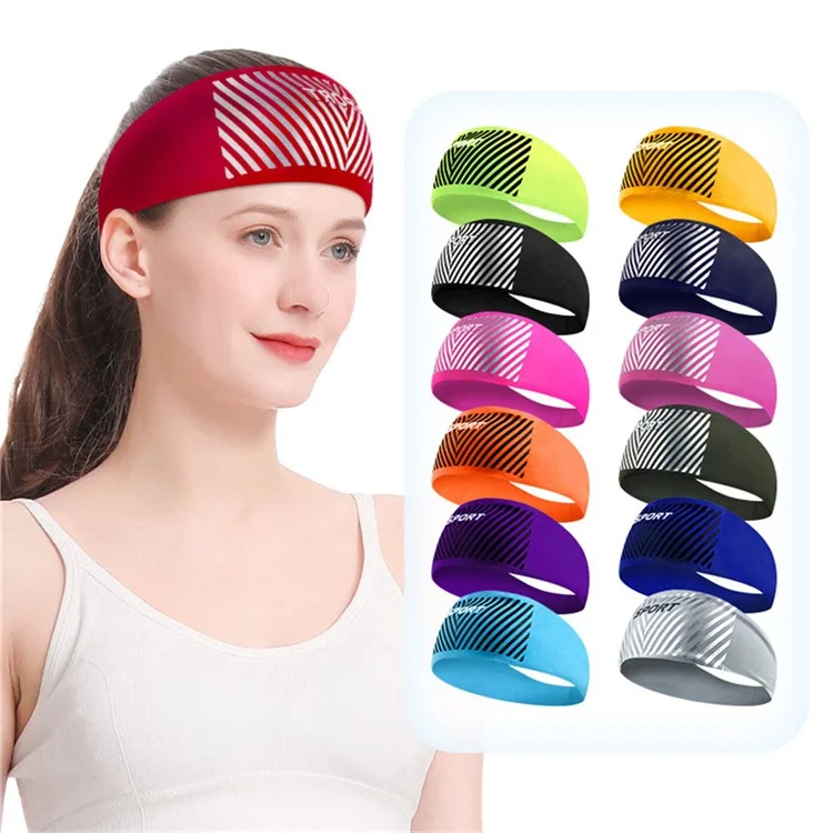 TD001 Faixa de Suor Esportiva Unissex Fitness Yoga Ciclismo Corrida Absorção de Umidade Elástica - Preto