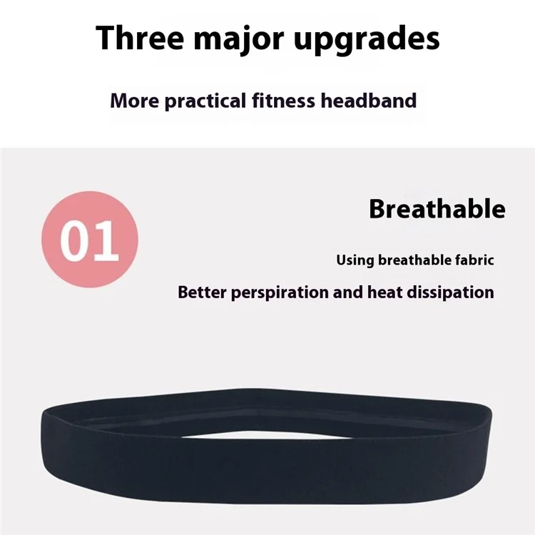 TD006 Sport-Schweißband rutschfeste, schweißableitende Stirnband für Fitness, Laufen, Yoga, Basketball - Weiß